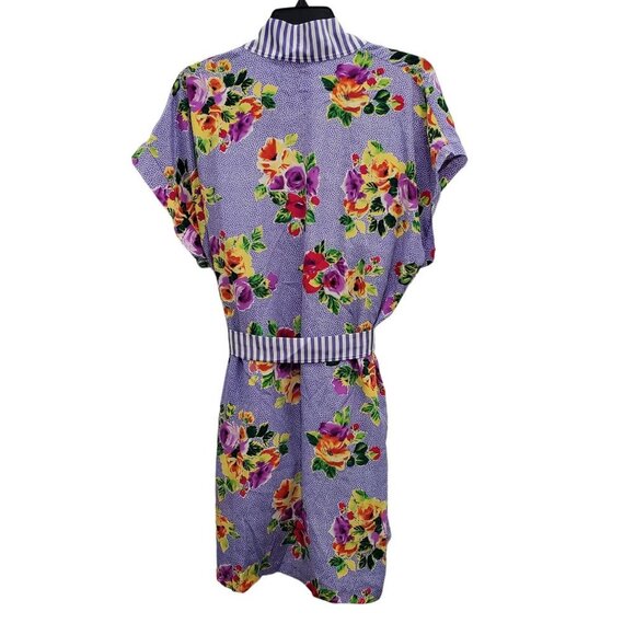 Victoria's Secret Vintage 90s Gold Label Mixed Print Slip Negligee + Robe Set P - Picture 6 of 9